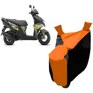 Intenzo Premium  Orange and Black  Two Wheeler Cover for  Yamaha Ray Z