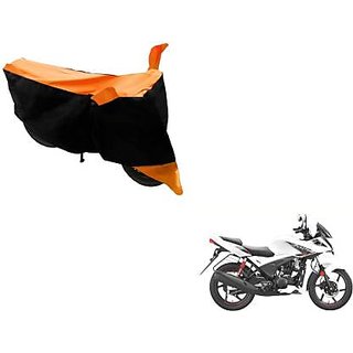 Intenzo Premium  Orange and Black  Two Wheeler Cover for  Hero Ignitor