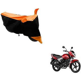 Intenzo Premium  Orange and Black  Two Wheeler Cover for  Yamaha Saluto