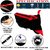 Intenzo Premium Red and Black  Two Wheeler Cover for  Mahindra Mojo
