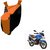 Intenzo Premium  Orange and Black  Two Wheeler Cover for  Bajaj Discover 150 f