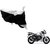 Intenzo Premium Silver and Black  Two Wheeler Cover for  TVS Apache RTR 180