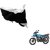 Intenzo Premium Silver and Black  Two Wheeler Cover for  Hero Passion Pro