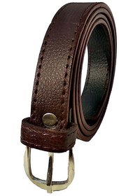 Forever99 Faux Leather Belt for Girl and Ladies and women belts for jeans and Formal Brown width 25mm