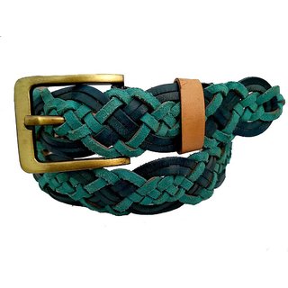                      Forever99 Men's Leather Braided Belt Pure Handcrafted Leather Men's Jeans Braided Unisex Belt Lenth 36 inch                                              