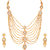 Asmitta Traditional One Gram Gold Plated Long Haram Multy String Brass Necklace Set For Women