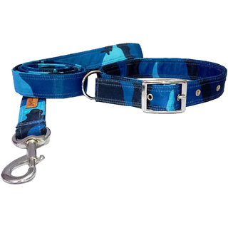                      Petshop7 Quality  Stylish Nylon Printed Army Design Dog Collar  Leash (1inch Medium Size (14-18.5inch) (Medium)                                              