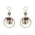 Kiyara Accessories Starlight Marble Zircon Hoop Earrings in gold plating for women and girls.