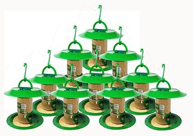 small bird feeder with hut ( pack of 10 )