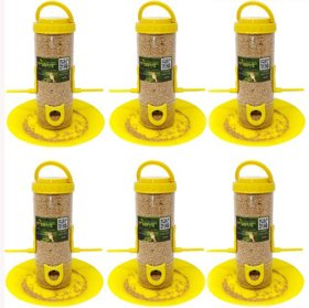 medium bird feeder yellow (pack of 6)