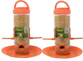 medium bird feeder orange (pack of 2)