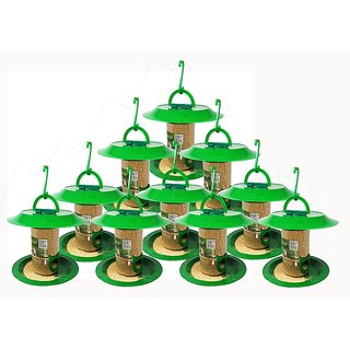 small bird feeder with hut ( pack of 10 )