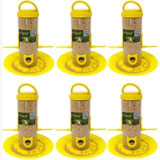 medium bird feeder yellow (pack of 6)