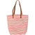 Juteberry Coral Color Stripe Canvas Bags