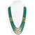 Lucky Jewellery Designer Wedding Multi Strand Green Color Dulha Har Layered Pearl Maharaja Haar Groom Necklace Set for Men (554-M6DM-1014-G)