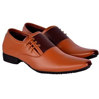 tan derby formal shoes