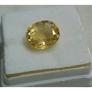                       7.25 ratti natural yellow sapphrie gemstone original  unheatd stoen pukhraj for astrology purpose by Ceylonmine                                              