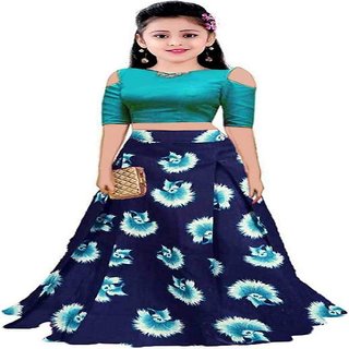 blue lehenga for girls