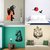 EJA Art Combo of 4 Wall Sticker Sleeping Buddha-(110 X 60 Cms)|Royal Ganesh-(50 X 45 Cms)|Shiv Parwati-(60 X 39 Cms)|Sunrise-(60 X 90 Cms)-Matrial Vinyl