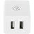 ARU AR-304 3.4Amp Dual Port Fast Charger With Charging  sync USB Cable- White