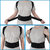 Lionix Black Posture Corrector Back Brace Waist Wide Straps Support with Adjustable Size