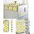 DECOTREE Combo of 1 Cotton Fridge Top Cover, 2 Cotton Fridge Handle Covers + 4 Fridge Mats (Yellow, 7 Pcs Set)