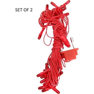 HFK 5 mtr. Pack of 2 Red Diwali Rise Light Jhalar