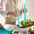 Smile mom 2 in 1 Salad Servers/Serving Tongs (Set of 1), Best Kitchen Serving Tools for Serving Salad, Appetizers(Blue)