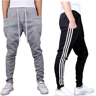 stylatract Men Sports Active Wear Regular fit Lower Casual Track Paint Grey Black