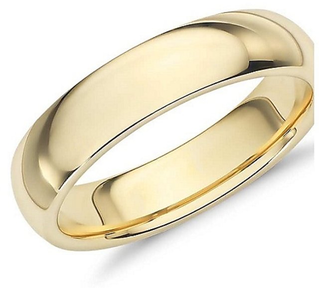 14K Yellow Gold Wide Wedding Band - Etsy