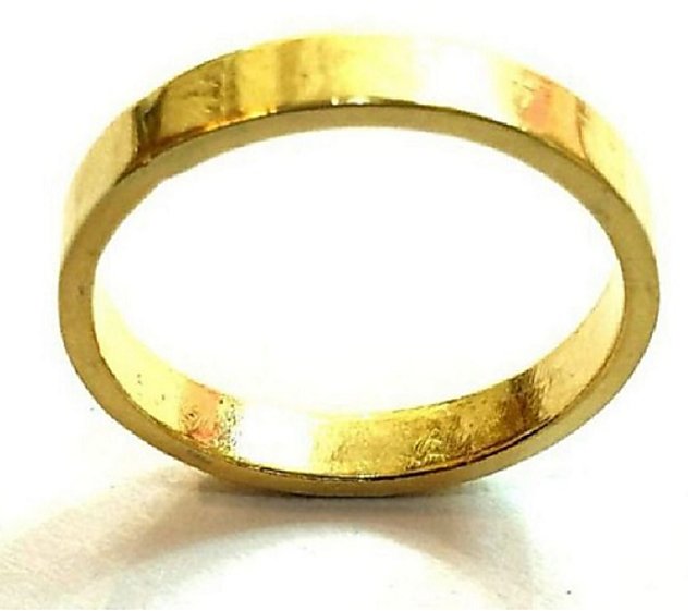 Gold Ring 999 Pure Gold Handmade Hammer Finger Ring Pure Gold Plain Circle  Male and Female
