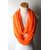 Jakqo Women's Infinity Around Loop Scarf (Free Size, Orange)