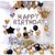 Happy Birthday Letter Foil Balloon Set of Silver + Pack of 60 HD Metallic Balloons (Gold, Black and Silver)