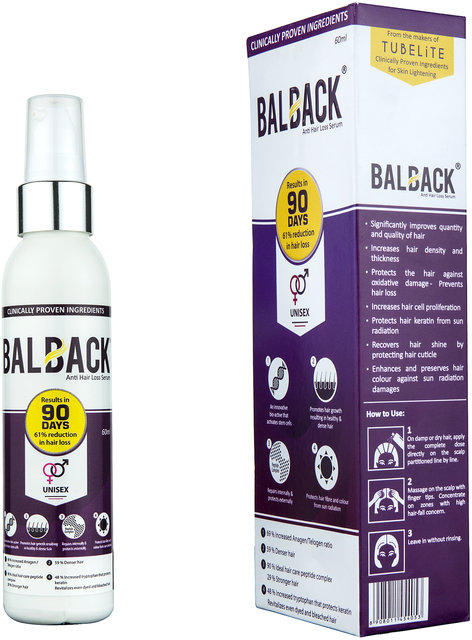 Buy Balback Hair Growth and Revitalizing Serum (60ml) - Pack pf 2 Online @ ₹1795 from ShopClues Buy Balback Hair Growth and Revitalizing Serum (60ml) - Pack pf 2 Online @ ₹1795 from ShopClues