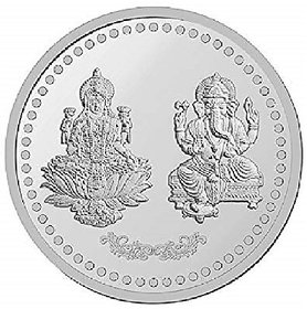 silver coin 20gm laxmi ganesh coin for diwali pujan by Ceylonmine