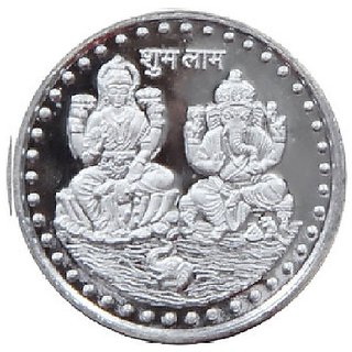 laxmi ganesh silver coin 20gm for diwali puja by Ceylonmine