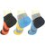Neska Moda 3 Pair Unisex Multicolor Cotton No Show Loafer Socks S495