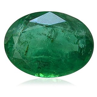                       Natural 7.25 Carat Natural Green Emerald/Panna Loose Gemstone GIA  Emerald  For Astrological Purpose BY CEYLONMINE                                              