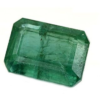                       CEYLONMINE - Original Green Emerald 6 Ratti Gemstone Certified  Unheated Zambian Panna Gemstone Gor Men  women                                              