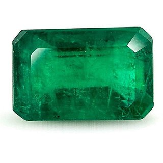                       Ceylonmine- Certified Green Emerald Gemstone 8.25 Ratti Unheated                                              