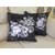 Digitally Printed Decorative and Designer Square Velvet Cushion Covers - Set of 5, (16 X 16) Black