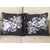 Digitally Printed Decorative and Designer Square Velvet Cushion Covers - Set of 5, (16 X 16) Black