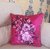 Digitally Printed Decorative and Designer Square Velvet Cushion Covers - Set of 5, (16 X 16) Pink
