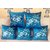 Digitally Printed Decorative and Designer Square Velvet Cushion Covers - Set of 5, (16 X 16) Blue