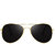 Davidson Elegante Golden Black Aviator Sunglasses