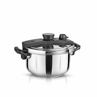 Buy Nucleya Retail Stainless Steel 4.5 Liter Pressure Cooker with Unique Outer Lid with Antique Lock System 22cm Silver Online 6799 from ShopClues