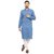 RG Designers Blue Cotton Blended Full Sleeve Handloom Kurta and Pyjama Set for Men