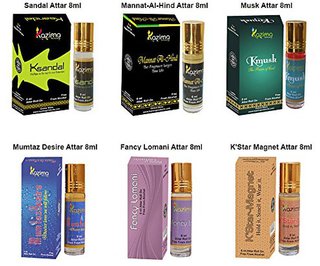 KAZIMA Unisex Attar Perfume Roll On Free From Alcohol 8ML Pack of 6