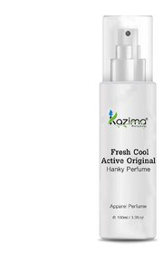 KAZIMA Fresh Cool  Active Original Hanky Spray Perfume For Men, Women 100ML - (Free From Gas)