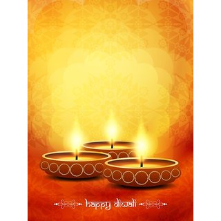 Buy lighting diya new diwali |Sticker Paper Poster, 12x18 Inch Online @  ₹249 from ShopClues
